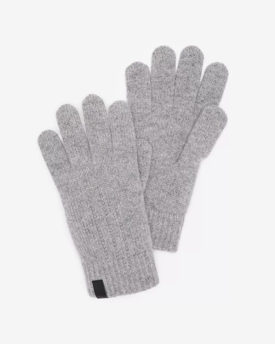 Roots Womens Merino Wool Knit Glove GREY MIX New