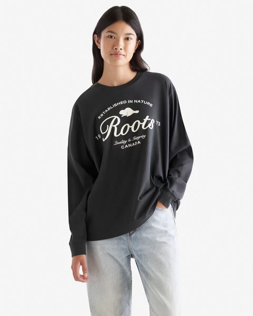 Roots Womens Signature Long Sleeve T-Shirt Hot