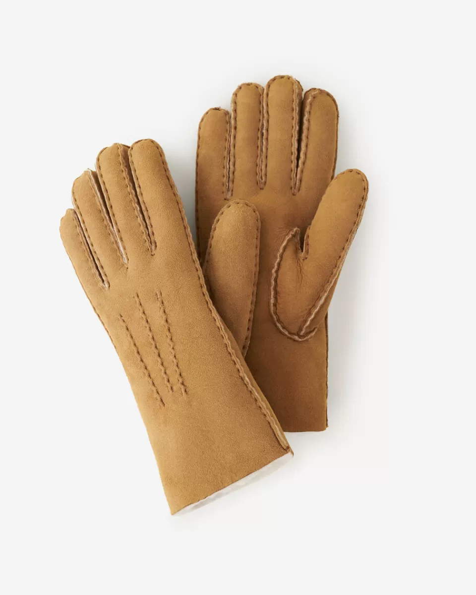 Roots Womens Shearling Glove TAN Flash Sale