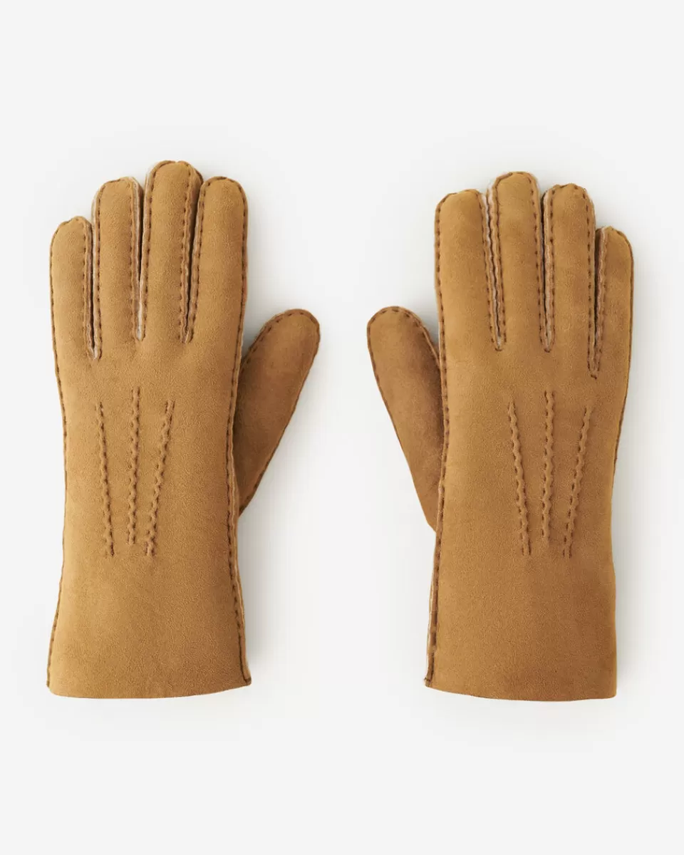 Roots Womens Shearling Glove TAN Flash Sale