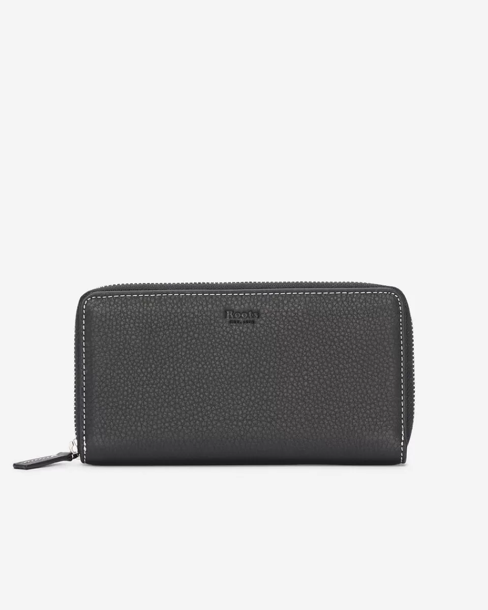 Roots Zip Around Clutch Prince BLACK Best